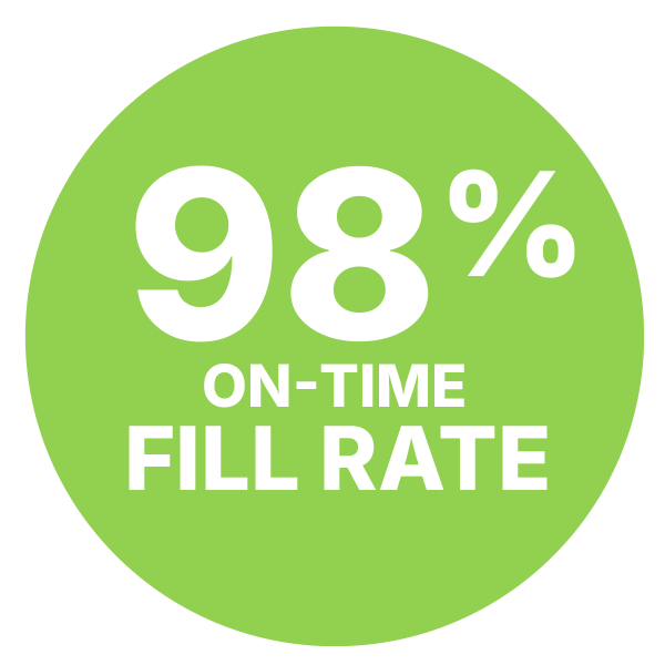 TSN 98% On-Time Fill Rate